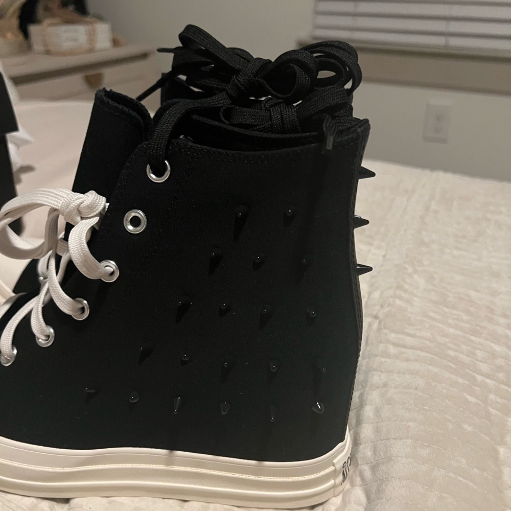 New Converse Black High-Tops with White Sole and Studs - Picture 9 of 16